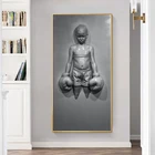 Боксерская детская художественная скульптура, холст, картина на стену, плакаты и принты, Настенная картина, картина для гостиной, украшение для дома