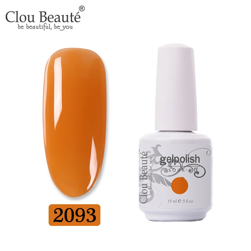 2093 Clou Beaute, 15 мл, лак, Гель-лак, Перманентный лак для ногтей, УФ светодиодный лак для ногтей, для маникюра, долговечный Гель-лак, гель-гибрид - Цвет: 2093