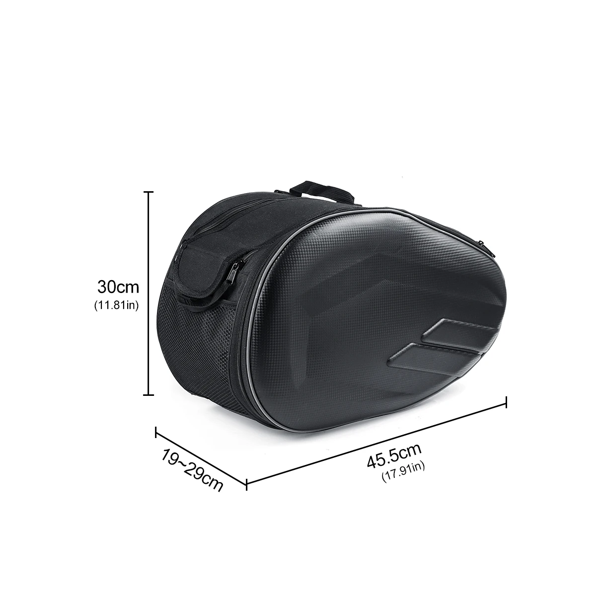 

2PCS Universal Fit Motorcycle Pannier Bags Luggage Saddle Bags Side Storage Travel Pouch Helmet Box, 36-58L