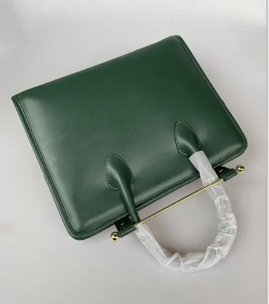 dark green Mansurstudio женский модный портфель из натуральной кожи, знаменитая сумка через плечо из натуральной кожи - Цвет: dark green