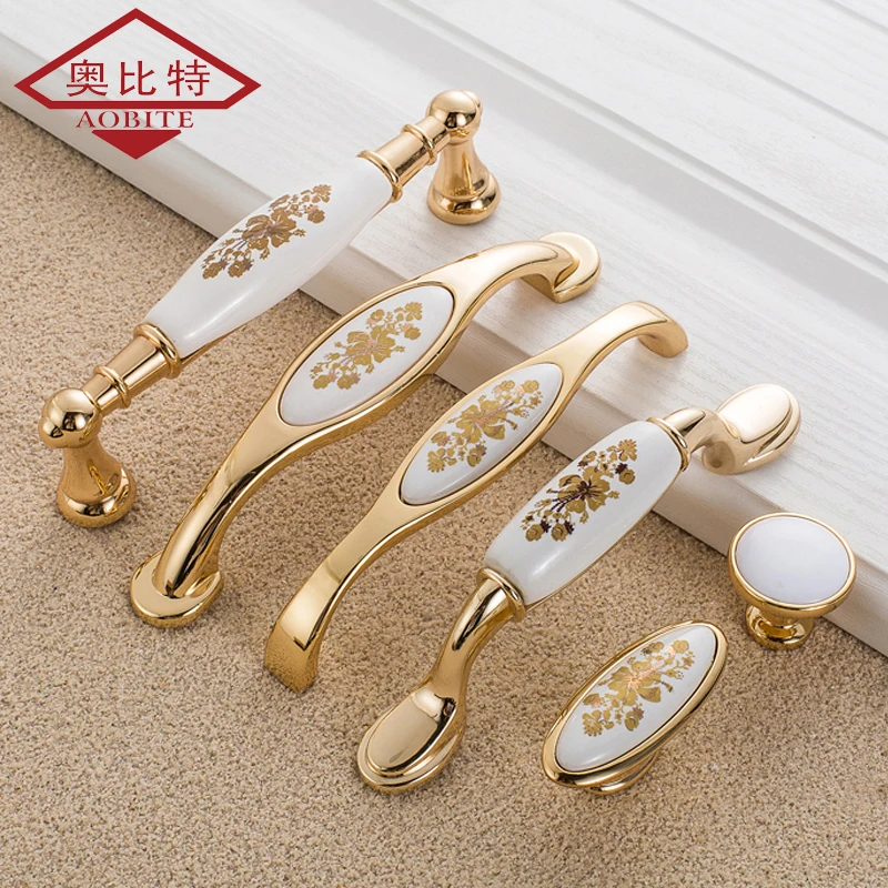 AOBT антикварная керамические ручки для шкафов шкаф классические ящики шкафа