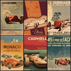 Купите три для того, чтобы отправить один Монако grand prix в винтажном стиле 2006 64th плакат гонки старинный плакат из крафт-бумаги номер украшения дома картины