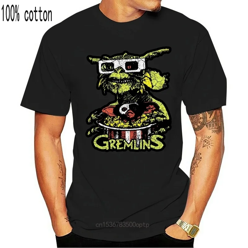 

New Gremlins Movie Man Casual T Shirts Memes T Shirts Men'S Clothing T-Shirt Runes T-Shirt Gift To Husband Rqetbi