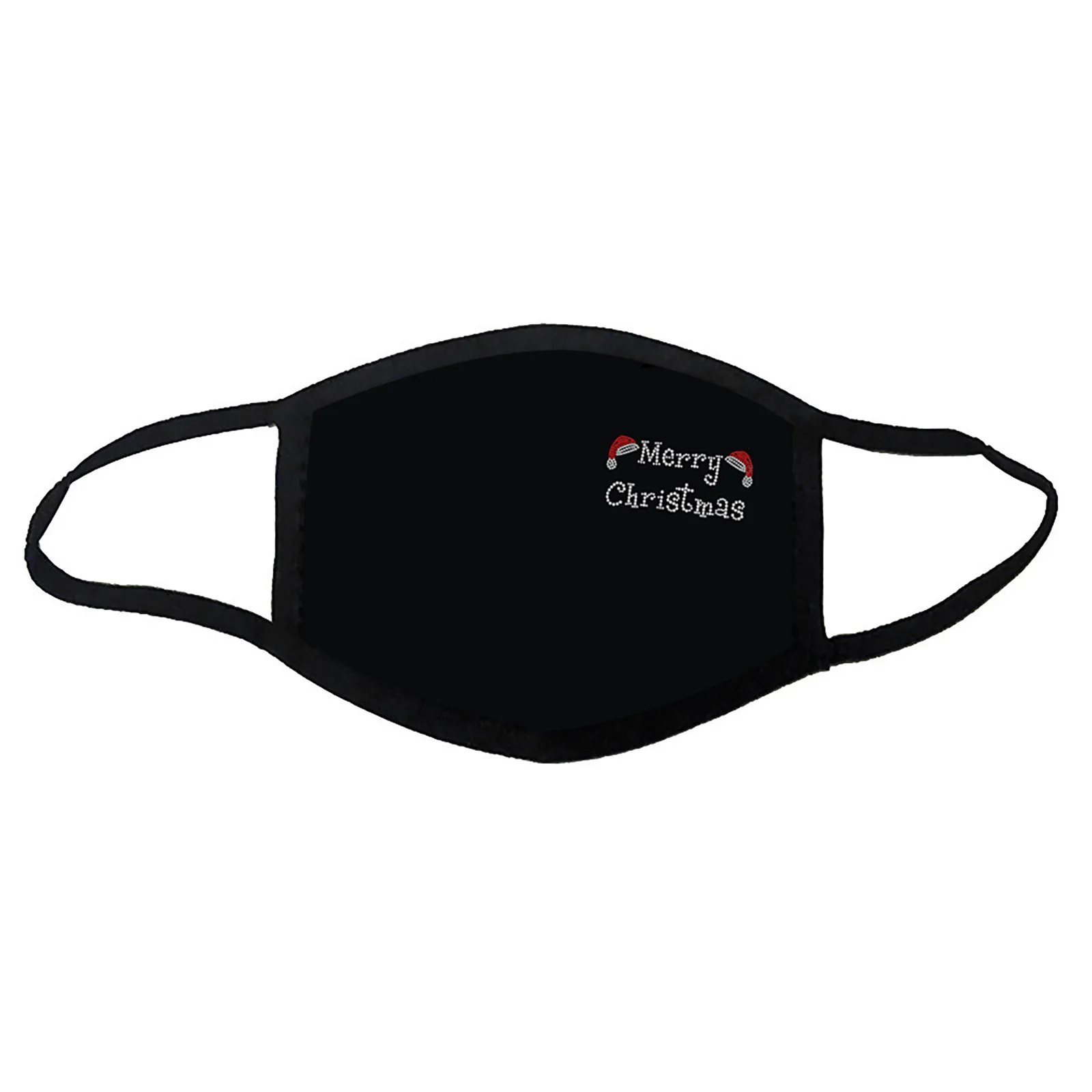 Маски женские черные моющиеся многоразовые хлопковые с узором стразы|Маски| |