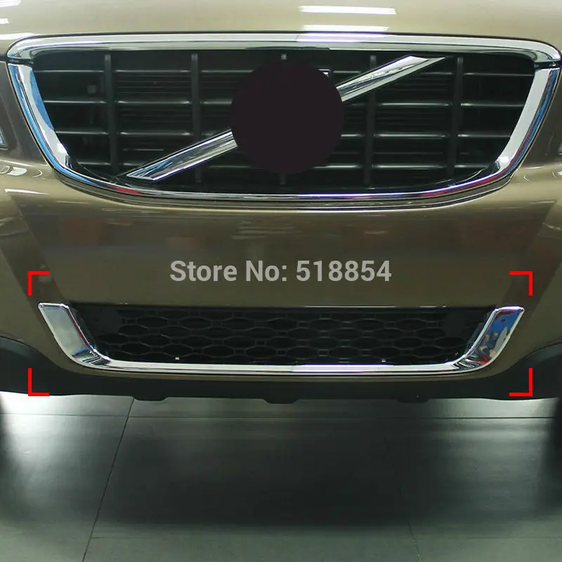 Декоративная накладка на передний гриль из АБС пластика для VOLVO XC60 XC 60 2009 2010 2011 2012