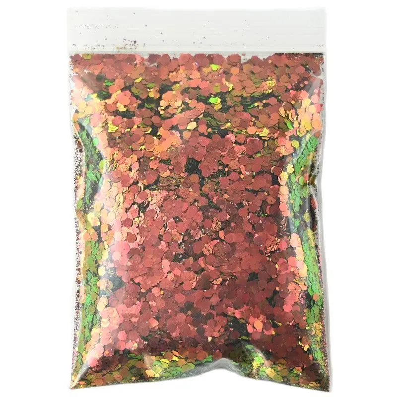 1kg/Bag Chameleon Chunky Nail Art Glitters Loose Craft Mixed Hexagon Slices Laser Glitter Polishing Manicure Nails Sequins #7-66 enlarge