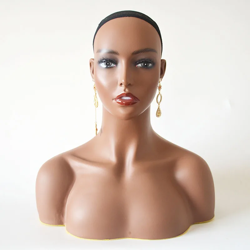 Fleshtone Реалистичная женская голова-манекен для парика демонстрации париков шляп