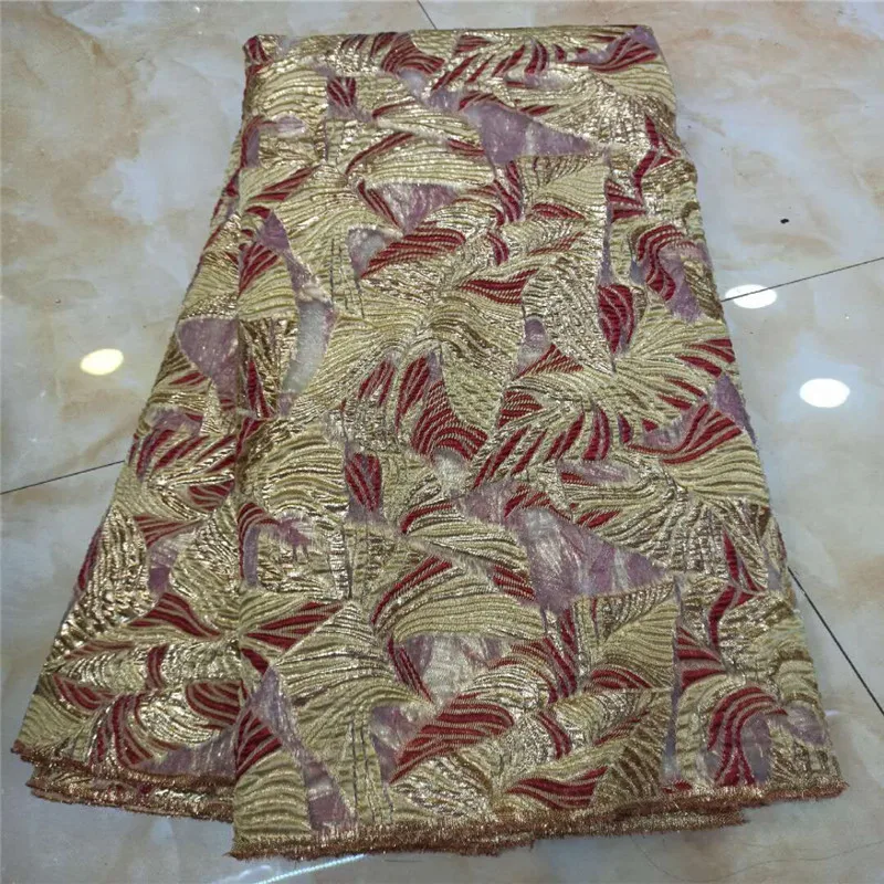 Модная жаккардовая кружевная ткань нигерийское кружевное Сетчатое кружево
