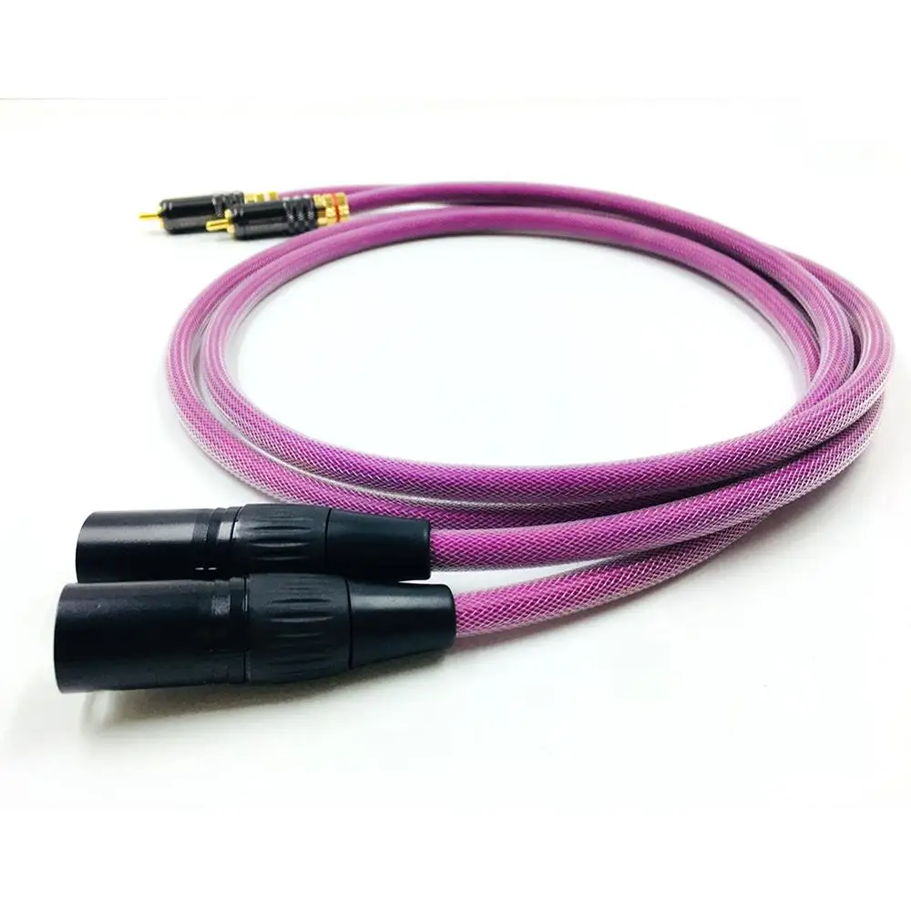 Hi-End OFC Hifi RCA штекер к XLR Штекерный аудио кабель для динамика WBT-0144 сбалансированный