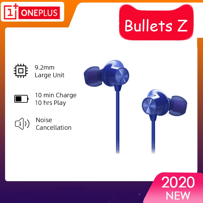 Беспроводные наушники OnePlus Bullets Z гибридные магнитные с управлением через Google