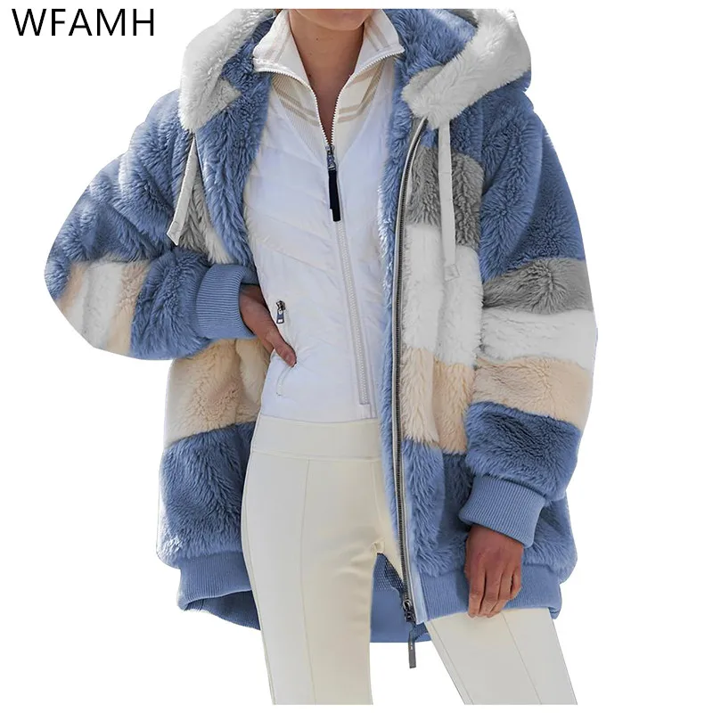 Женская зимняя куртка на молнии с капюшоном и карманами | одежда