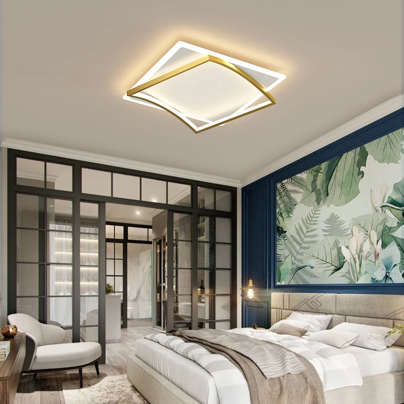 

Square creative Modern led Ceiling Lights for living Room Bedroom Study Room kitchen Corridor AC90-260V Ceiling lamp Lighting