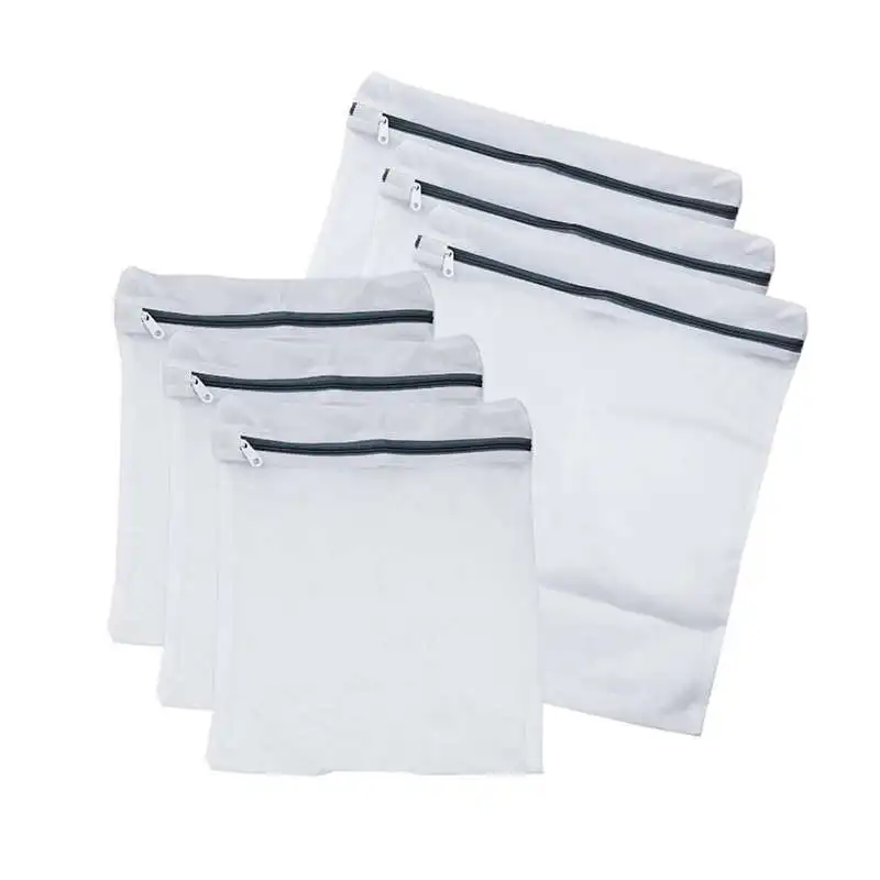 Набор из 6 сетчатых мешков для стирки с замком 3 больших и средних блузки чулочно