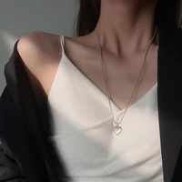 hip hop love necklace female cold wind simple niche pendant design sense trend wild necklace ladies jewelry gifts