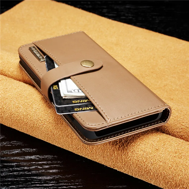 Роскошный кожаный чехол S10plus для samsung Galaxy S8, S9, S10 Plus, S10E, Note 9, 8, S7 Edge, Магнитный съемный флип-Кошелек, Чехол для карт