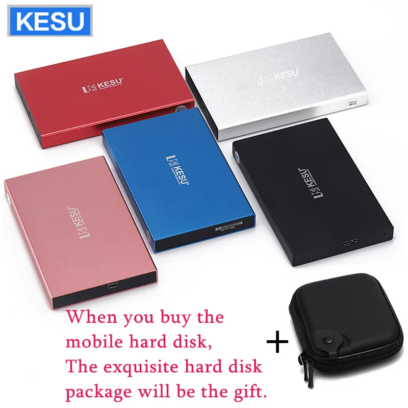 Kesu-hd Externo Portátil Cores Pendrive de 2.5 Polegadas Usb 3.0 640gb 1t 2t Discos rígidos externos