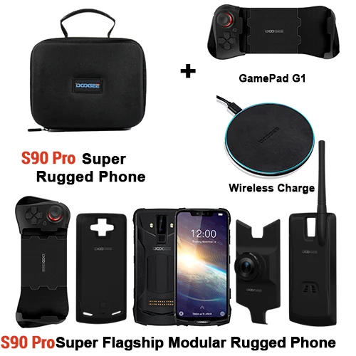 Super Big package IP68 DOOGEE S90 Pro модульный прочный мобильный телефон Helio P70 Восьмиядерный 6 ГБ 128 ГБ 6,18 дюйма дисплей 12V2A 5050 мАч 16MP+ 8MP Android 9 - Цвет: Super Big package