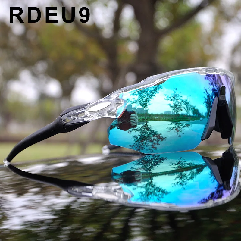 RDEU9 4 линзы UV400 Солнцезащитные очки для велоспорта поляризованные очки для велоспорта линзы спортивные очки - Цвет: RDEU9