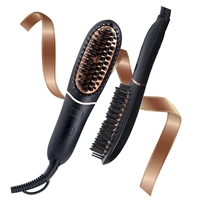 hair straightener for women beard straightener for men upgraded 2 in 1 ionic straightener brush for hair and beard