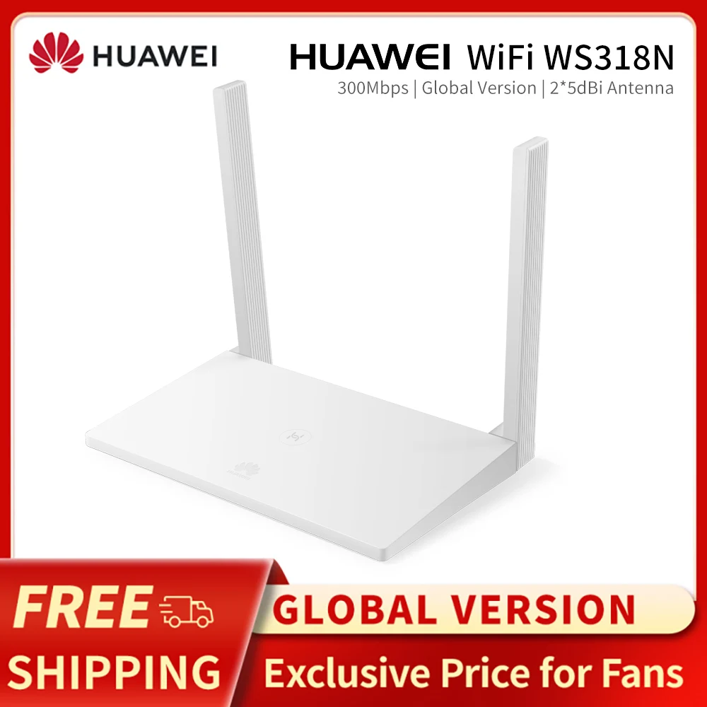 Wi Fi роутер HUAWEI WS318n 2 4 ГГц 300 Мбит/с|Беспроводные роутеры| |