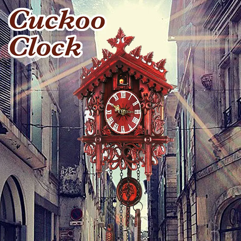Часы Cuckoo ручной работы лес винтажные деревянные настенные часы качели домашний