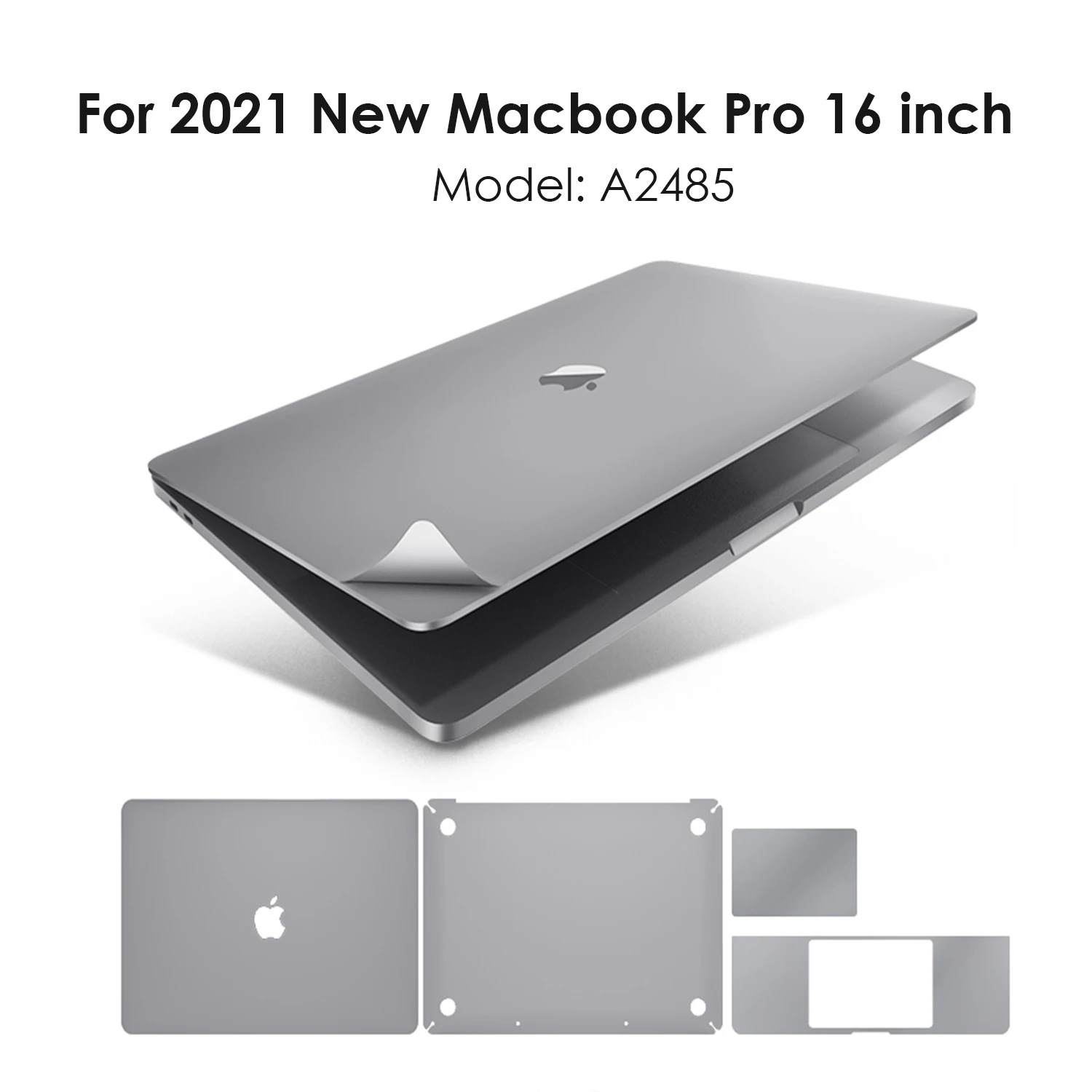 Наклейка на весь корпус для нового MacBook Pro16 модели A2485 2021 года включая верхнюю +