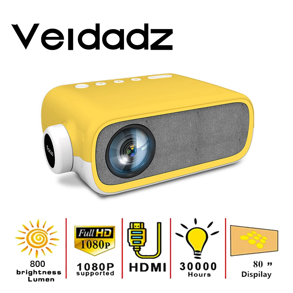 Портативный проекционный светодиодный мини-проектор VEIDAIDZ YG280 домашний