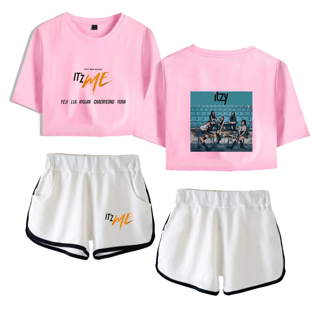 Женские комплекты с коротким рукавом ITZY IT'z Me Album укороченный топ + шорты