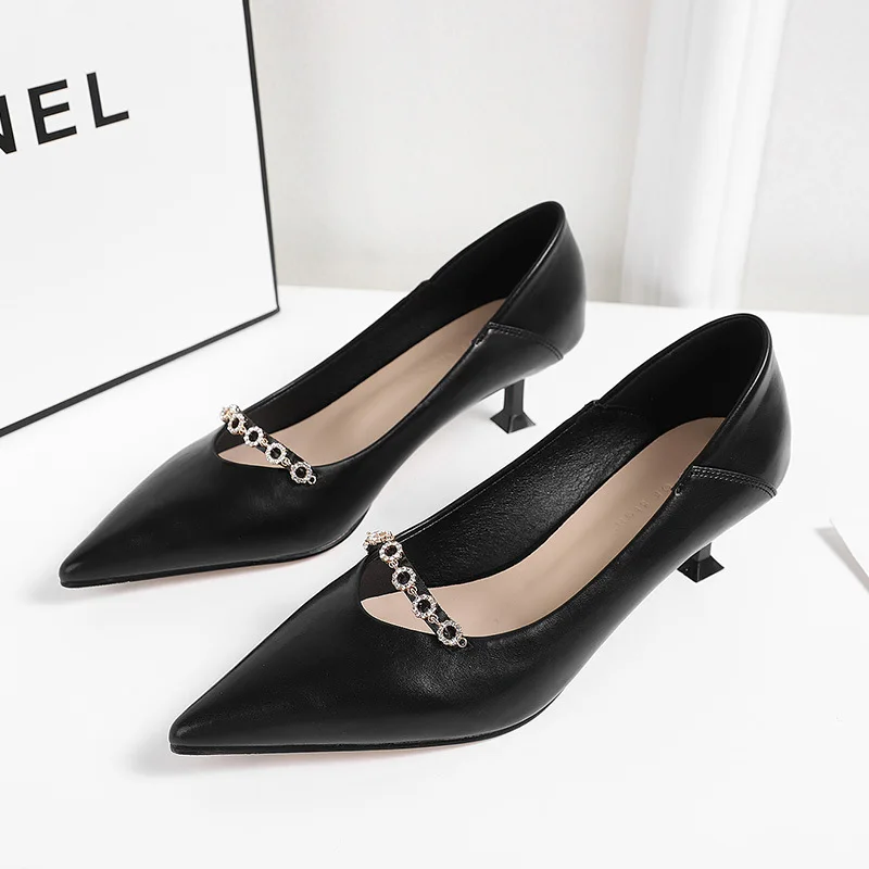 

Pointed rhinestone single shoes women new high heels women stiletto shoes