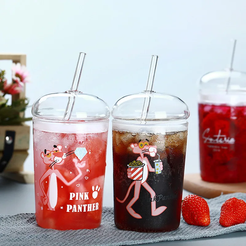 Модная дизайнерская стеклянная кружка из соломы креативная чашка прозрачные