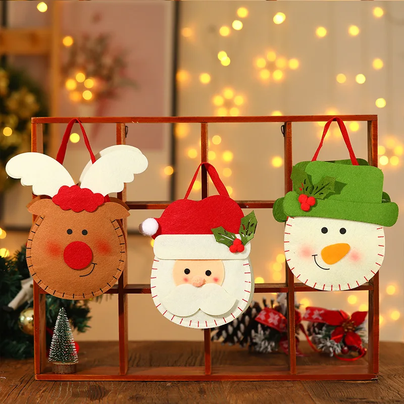 

Christmas Children's Tote Bag Christmas Gift Bag Candy Bag Non-woven Christmas Apple Gift Bag Christmas Decoration