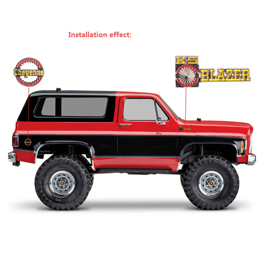 DJC-0673 для Traxxas Trx4 T4 K5 Блейзер Cheyenne послепродажный 3D металлический значок наклейка