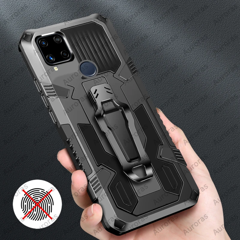 

Противоударный армированный чехол Auroras для Realme Narzo 30A, чехол с магнитным держателем, чехол с зажимом для Realme C12 C25 C15