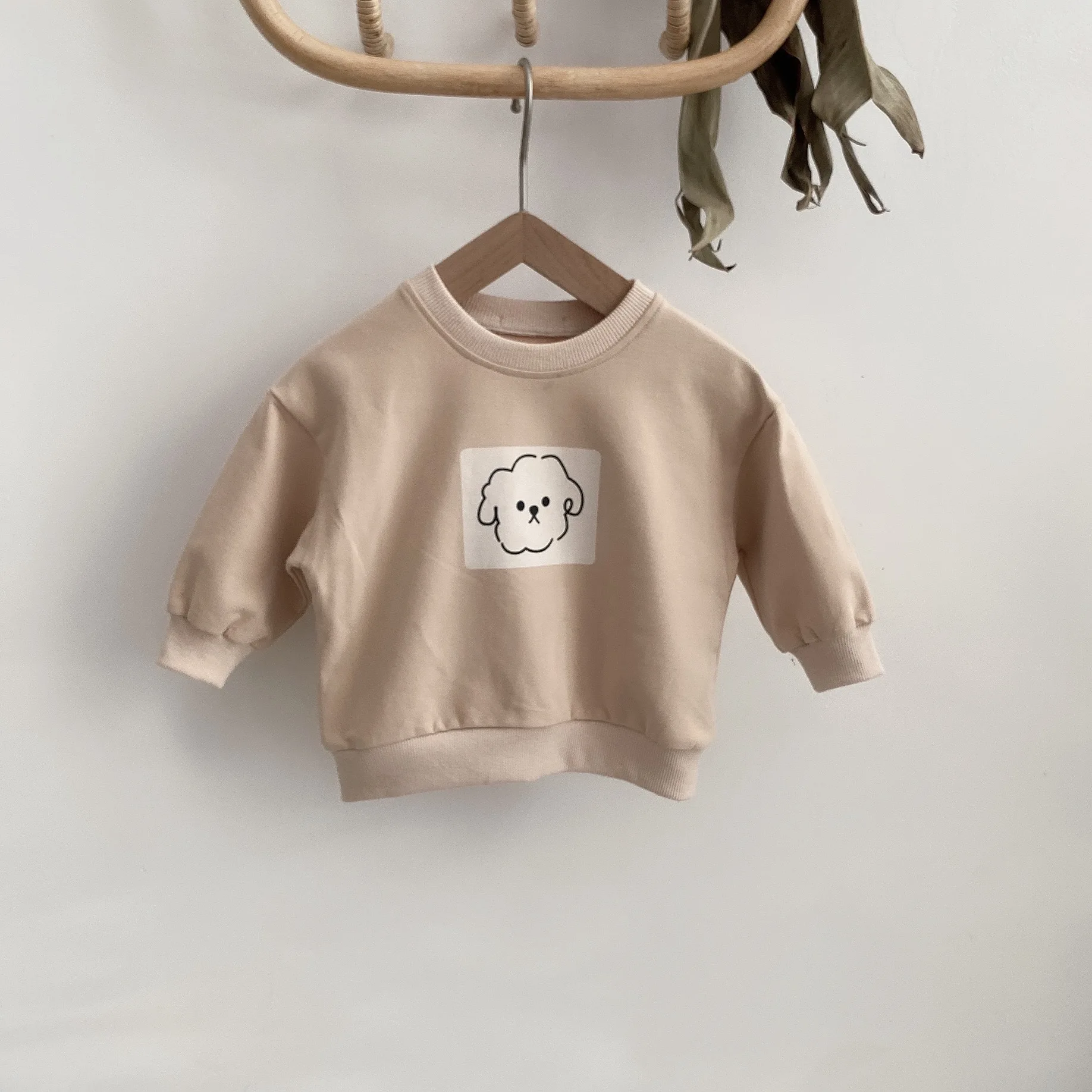 Autumn cute dog long sleeve sweatshirts and dot shorts 2 pcs sets Baby boys girls cotton outfits | Детская одежда и обувь