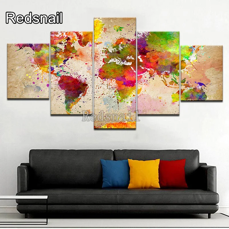 

Наборы для алмазной живописи «сделай сам», 5 шт., картина с картой мира, алмазная вышивка, мозаика, квадратная, круглая картина, Ретро Декор ко...