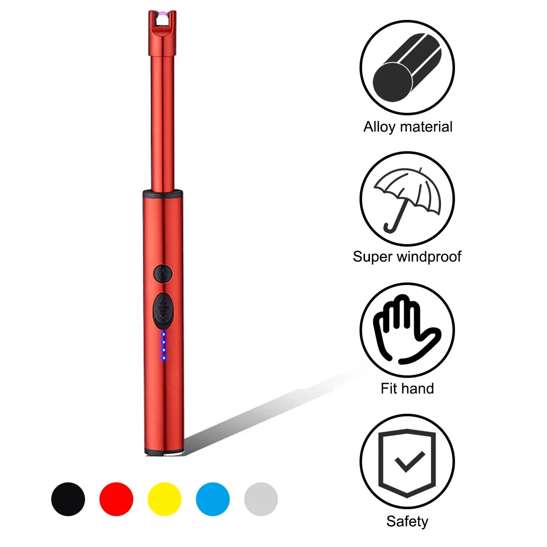 

Multi-purpose Electric Arc BBQ Lighter Flameless Plasma Ignition Long Kitchen Lighters USB Windproof for Gas Stove & Outdoor