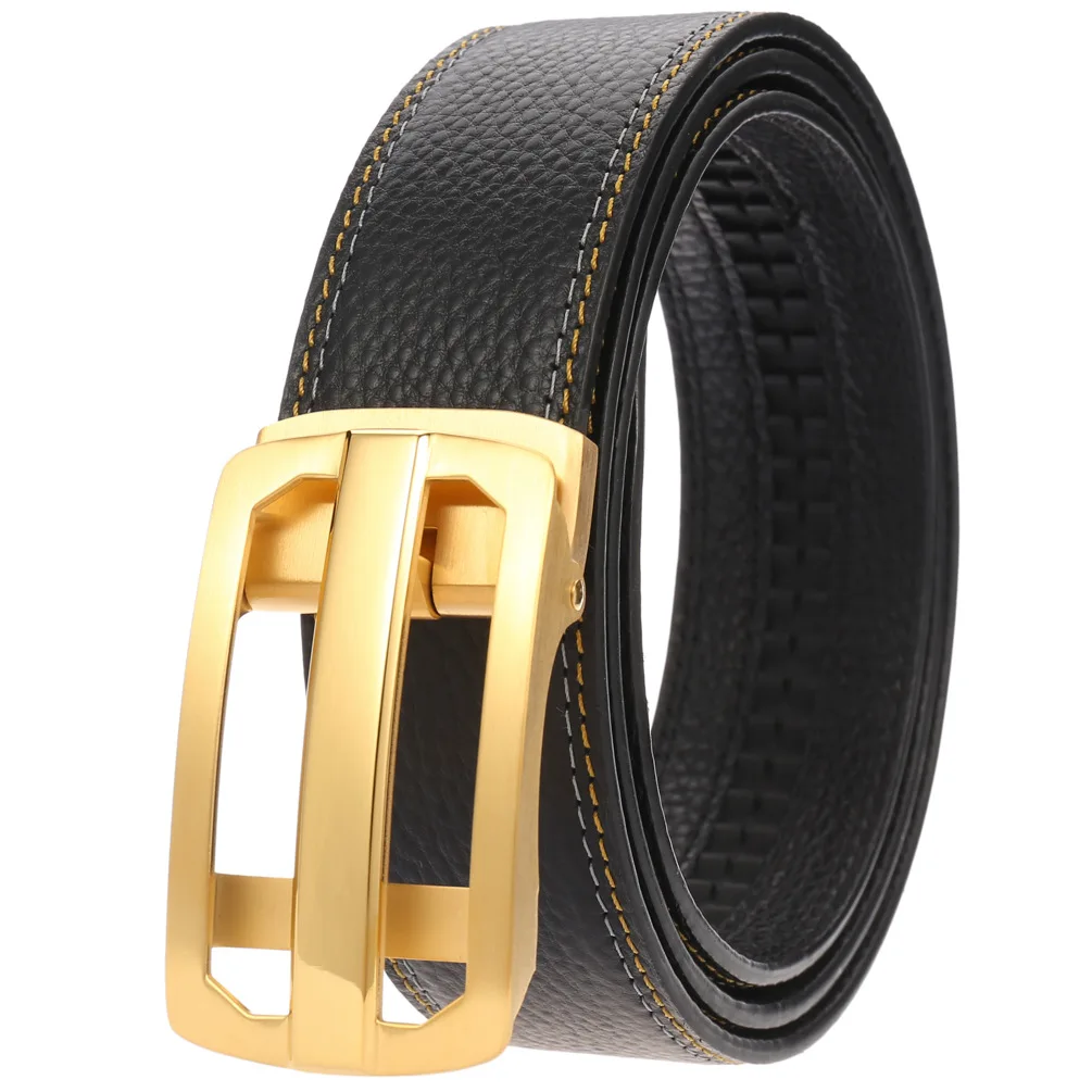 2022 fashion high quality new stainless steel men's first layer belt casual belt women luxury designer brand Automatic buckle