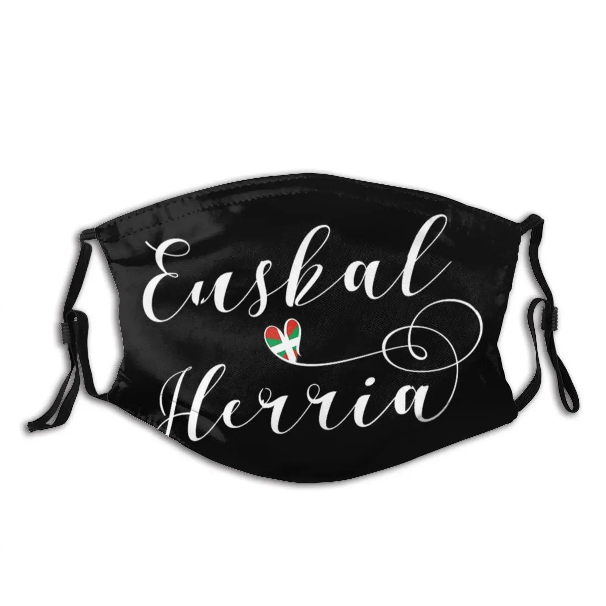 

Basque Country Heart Euskal Herria Reusable Printed Mouth Face Mask Anti Haze Dust Proof with Filters Polyester Protection Cover