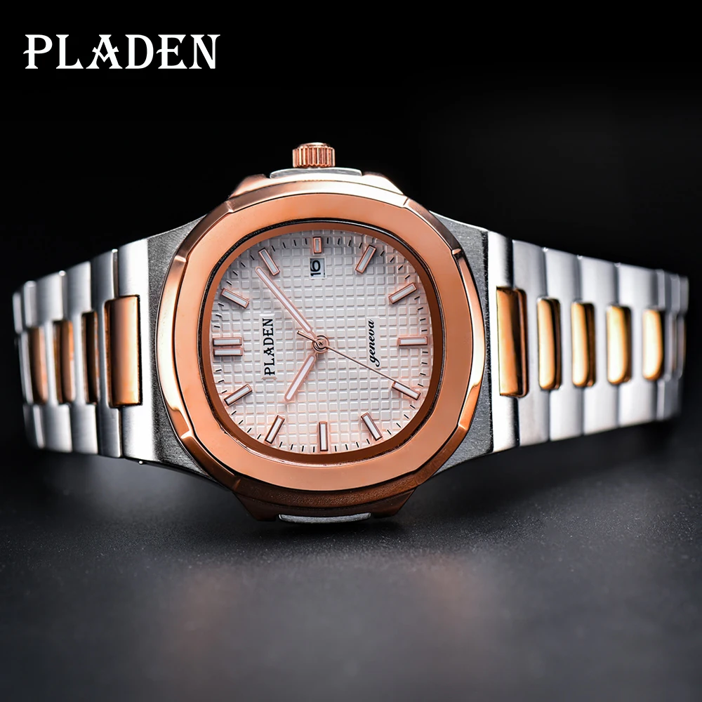 

PLADEN 2021 Luxury Men Watches Wristwatch Full Stainless Steel Luminous Watch Top Brand Sapphire Glass Men Watches reloj hombre