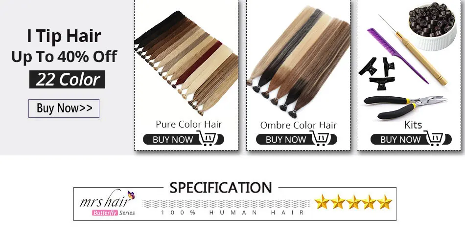 MRS HAIR, 1 г/шт., Омбре, накладные прямые волосы Remy Nail, кератиновые человеческие волосы, 50 шт., 14 дюймов, 18 дюймов, 20 дюймов