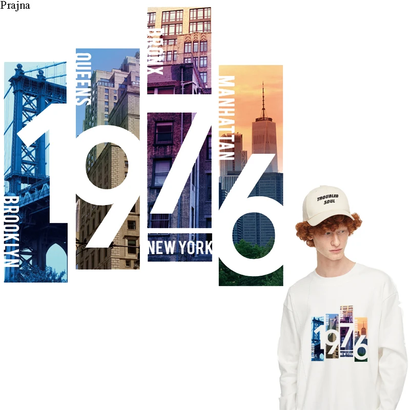 Prajna модная нашивка с надписью для мальчиков термоклейкие виниловые наклейки