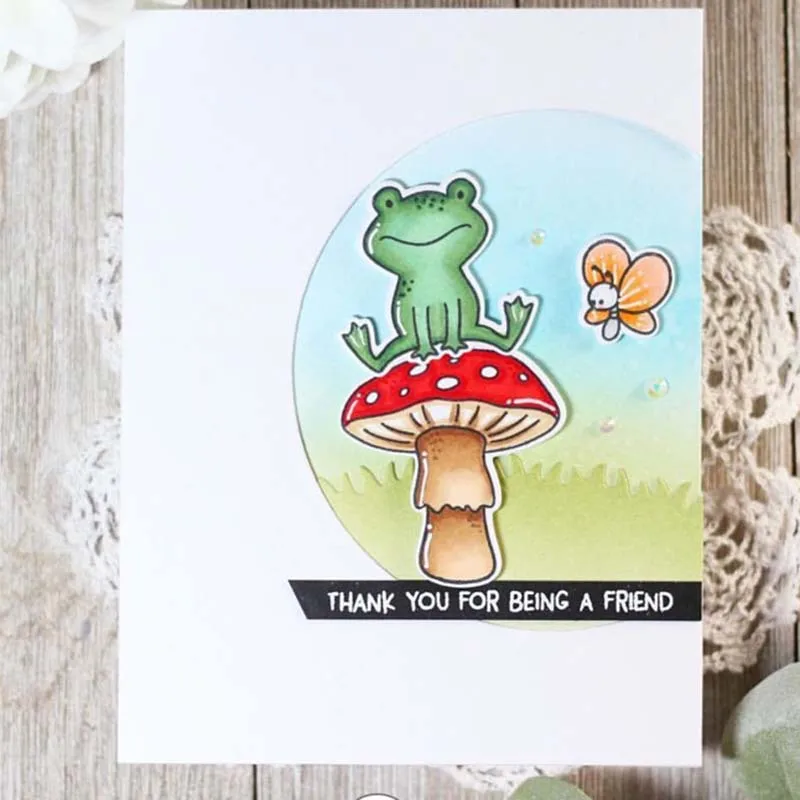 

Reunion Frog and Bird Metal Cutting Dies and Stamps for DIY Scrapbooking Photo Album Decorative Embossing DIY Paper Cards 2020