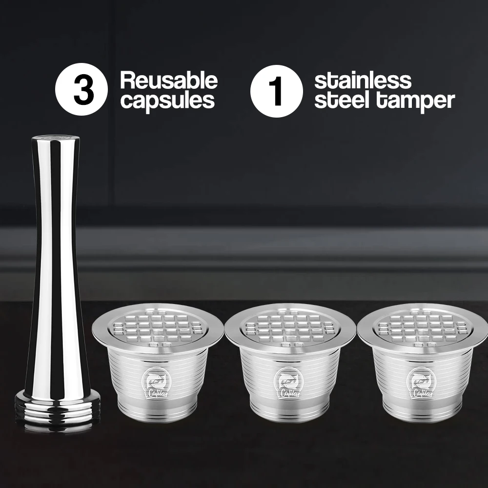 Капсула Nespresso из нержавеющей стали многоразового использования с квадратным отверстием, новая версия, многоразовая кофейная флиновая капсула, кофейная посуда на день рождения, подарок