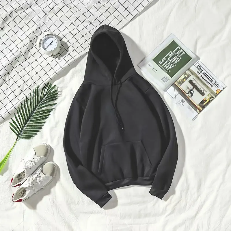 

WX10 Autumn and winter new style men's 2020 Korean fashion men's and women's Pullover brand youth solid color Hooded Sweater