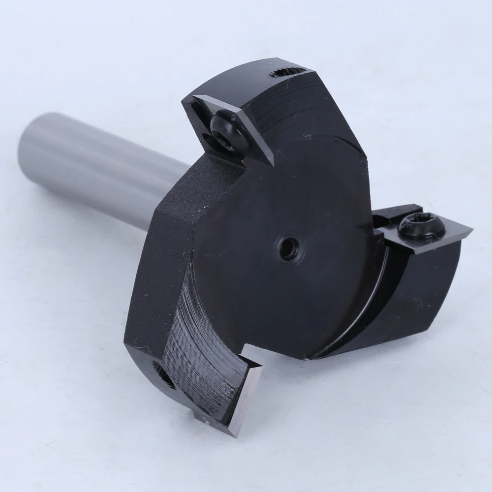 LAVIE 8mm Shank Replaceable blade Planing Bit Face End Milling Cutter Insert-Style Spoilboard CNC Surfacing Router Bits For Wood |