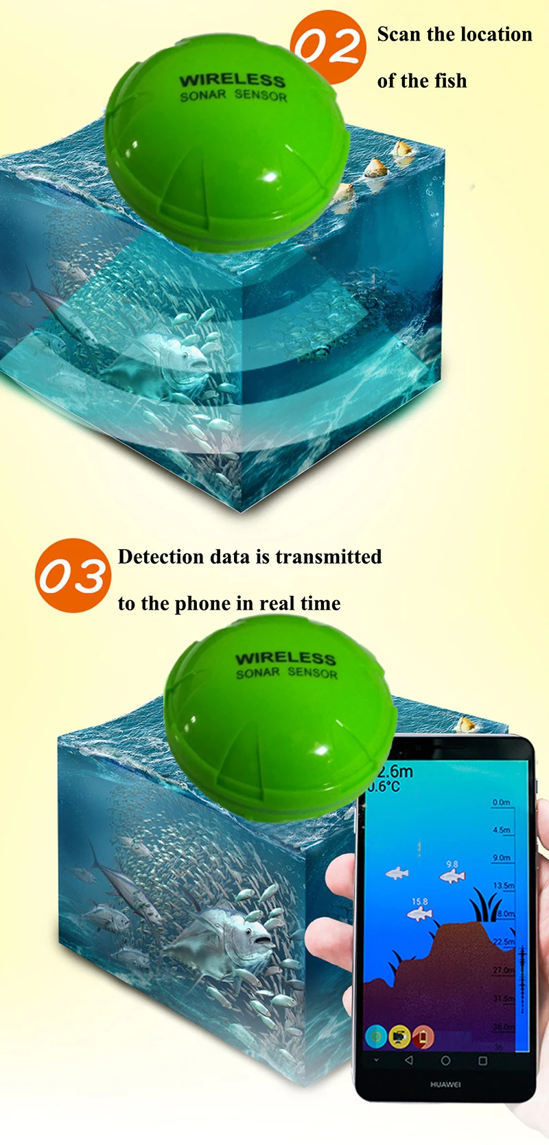 free shipping brand new smart phone sonar sensor bluetooth intelligent fish finder android ios fish visual fishing free global shipping
