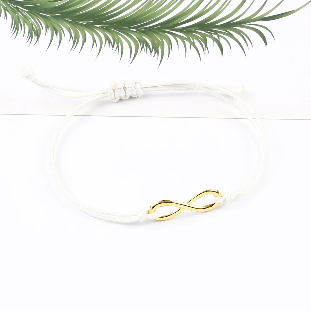 Женский браслет ручной работы 1 шт. подвеска золотого цвета веревочный цепочка