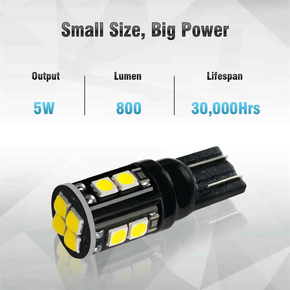 

10PCS T10 Led Canbus Car Interior Bulb Canbus 12SMD 6000K For Car Lamps Dome Light Auto Wedge Side License Plate Led Lamp
