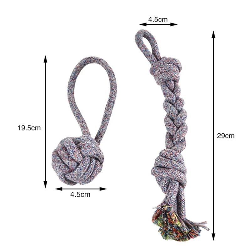 

Pet Dog Puppy Cotton Chew Toys Pet Cleaning Teeth Rope Knot Ball Toy for Small Medium Dogs Washable Dog Toys Pet Products