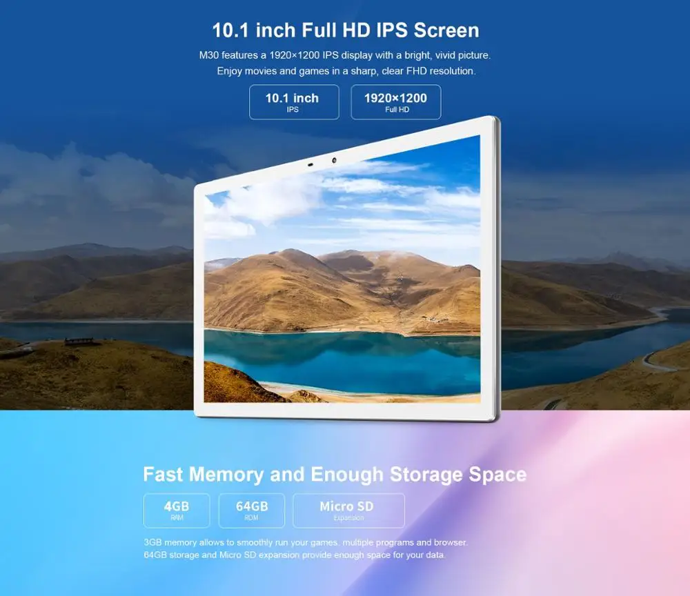 10 1 дюймовый планшет с десятиядерным процессором MT6797 4G Lte Android 8 ОЗУ 6 ГБ ПЗУ 128 19201200
